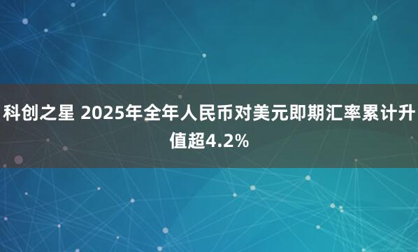 科创之星 2025年全年人民币对美元即期汇率累计升值超4.2%